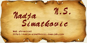 Nadja Simatković vizit kartica